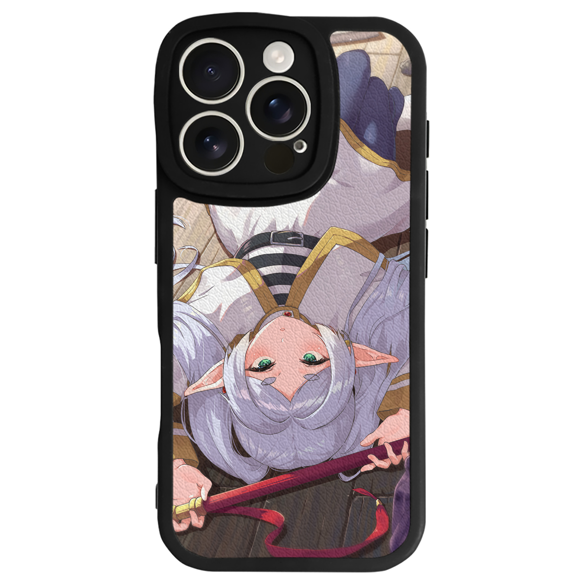（画像用） 葬送のフリーレン Frieren 【iPhone 16シリーズ対応】シリコンスマホケース（レザー調） 材質：シリコン